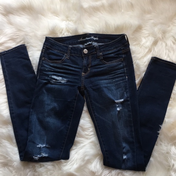 American Eagle Outfitters Denim - American Eagle Jeans Jeggings 4 X- Long Distressed